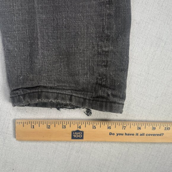 Taylor Stitch Slim Fit Jeans Washed Black Button Fly Medium Rise Denim Size 33 - Picture 8 of 9